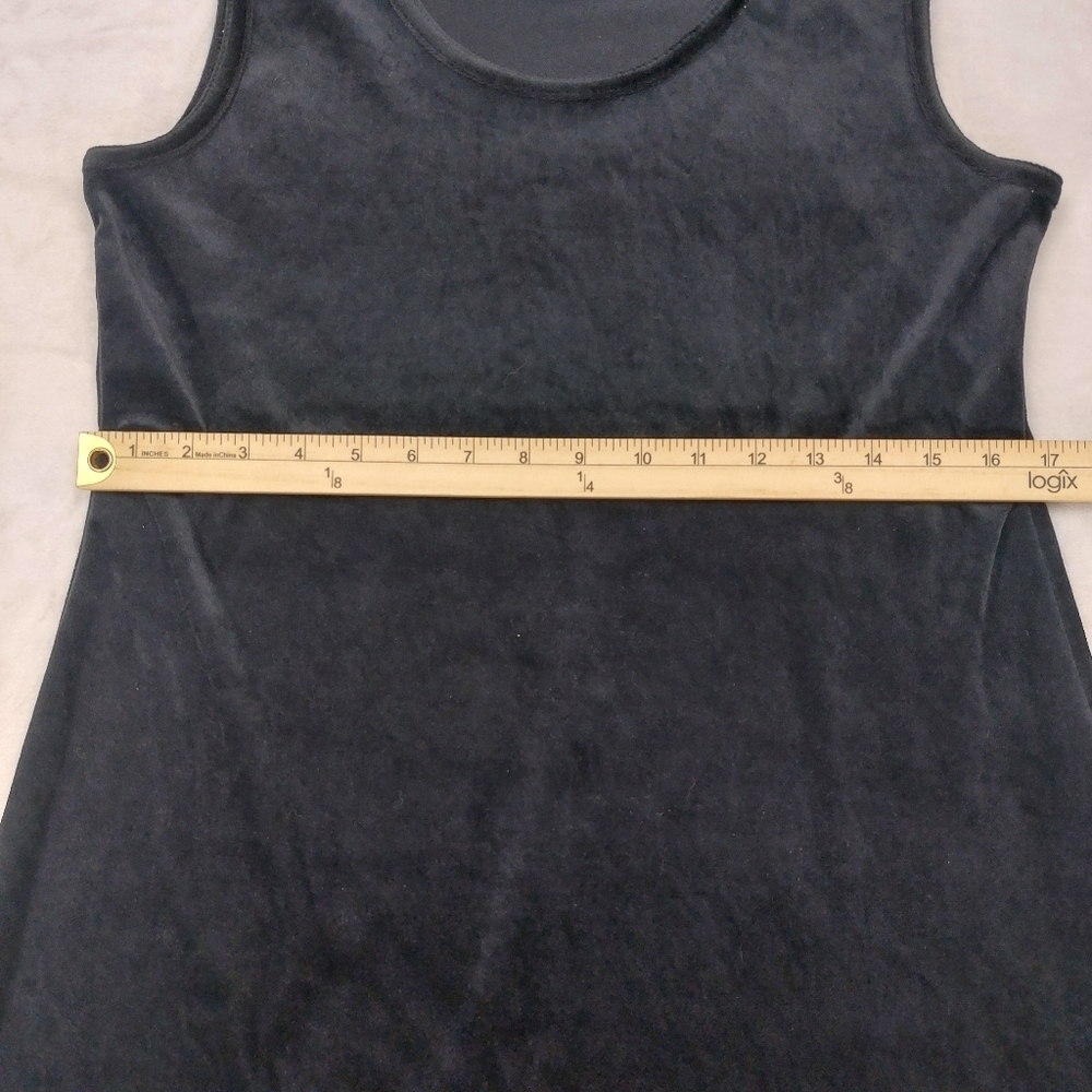 DIANE VON FURSTENBERG THE COLOR AUTHORITY VTG BLACK VELVET DRESS JACKET SET SZ M - Picture 7 of 16